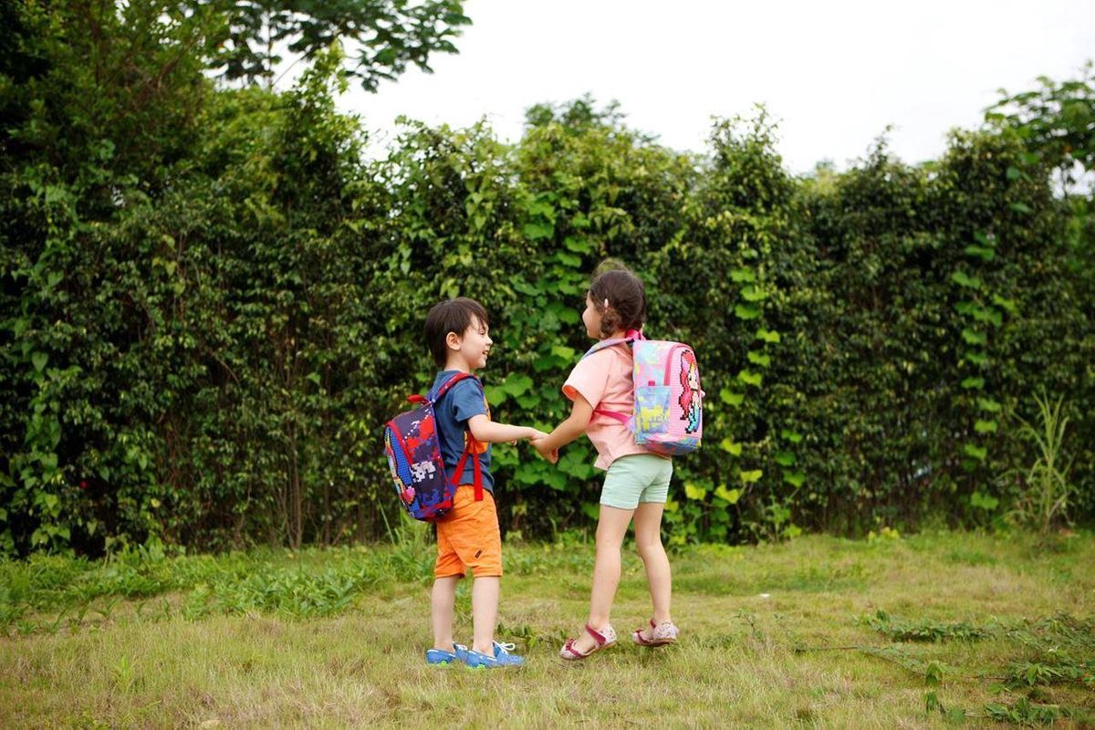 Upixel kinderrugzak Dream High meisjes 32 cm 2 delig - Roze