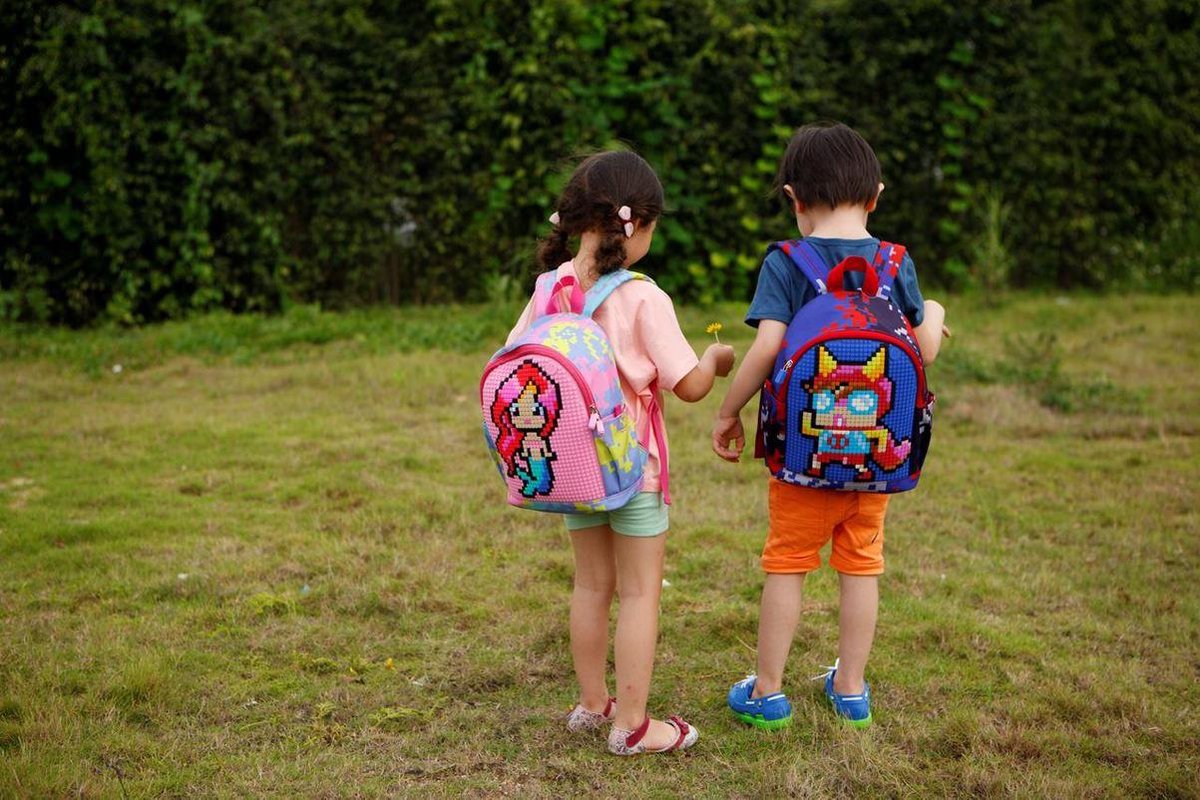 Upixel kinderrugzak Dream High meisjes 32 cm 2 delig - Roze