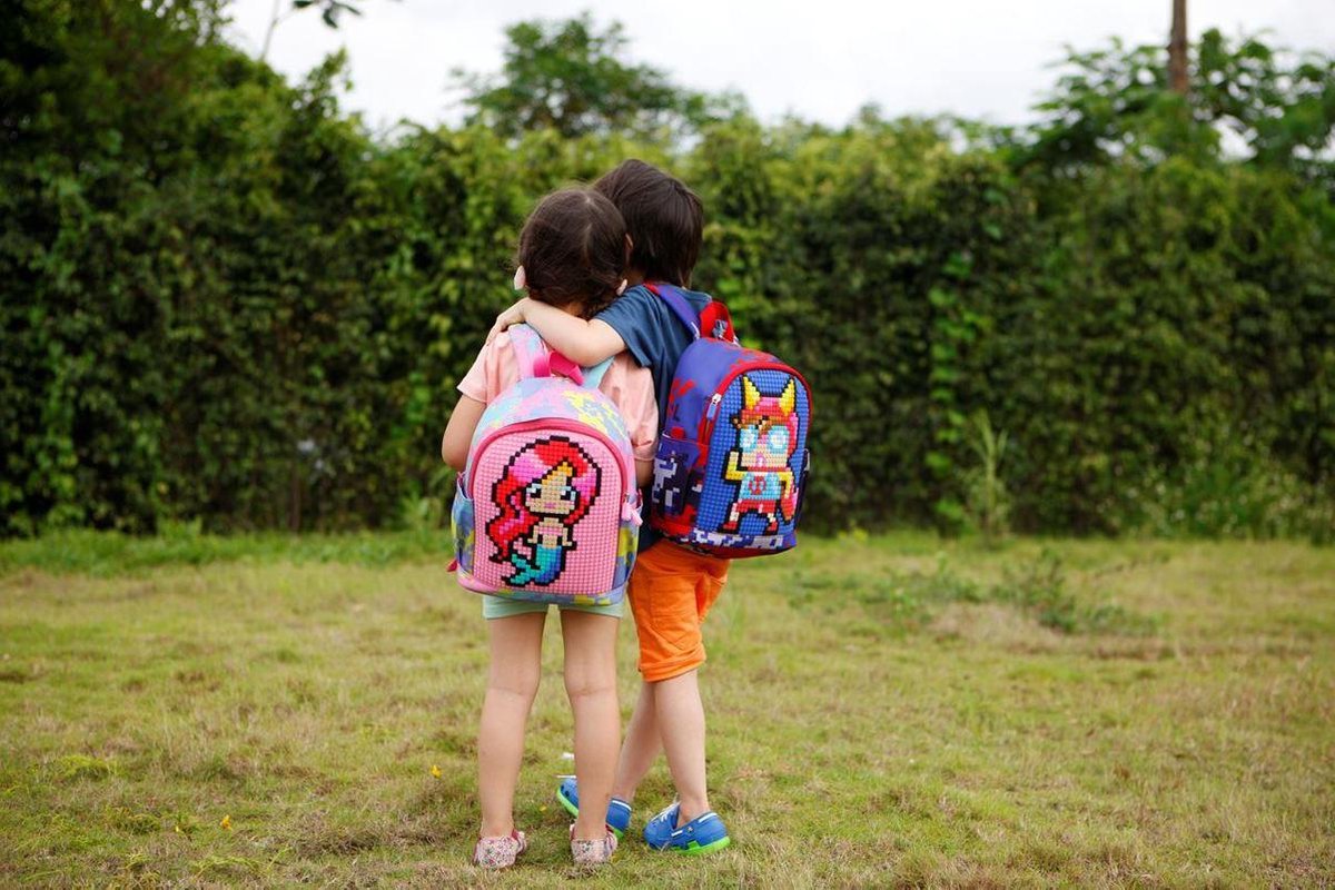 Upixel kinderrugzak Dream High meisjes 32 cm 2 delig - Roze