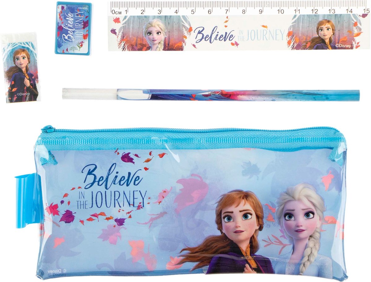 Kids Licensing schrijfset Frozen 2 meisjes 19 cm blauw 5 delig