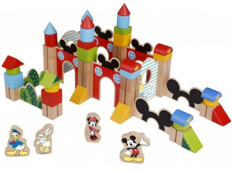 Disney blokkenset Mickey Mouse junior hout 60 delig