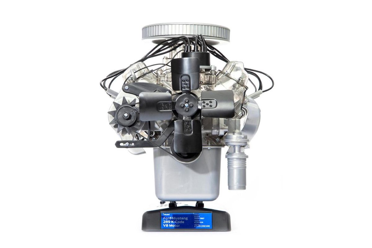 Franzis bouwpakket Ford Mustang V8 27 cm zilver 200 delig - Silver