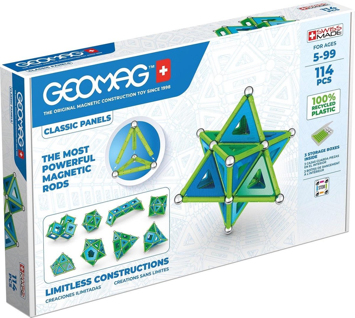 Geomag constructieset Classic Pannels Green Line 114 delig