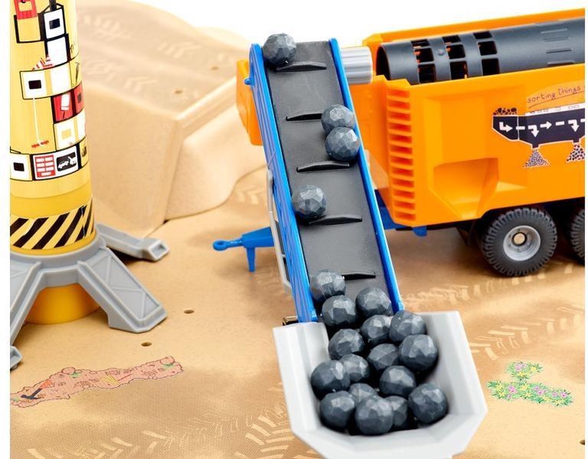 Siku bouwplaats met tractor 54 x 54 cm bruin 9 delig (5701)