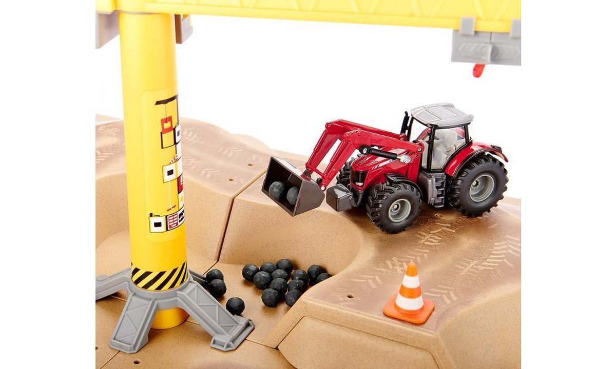 Siku bouwplaats met tractor 54 x 54 cm bruin 9 delig (5701)