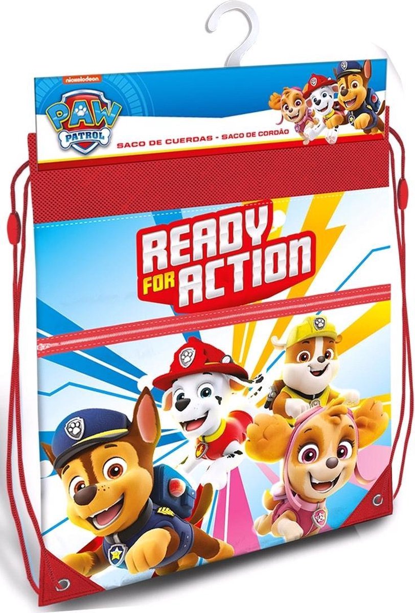 Nickelodeon gymtas Paw Patrol junior 42 cm polyester - Rood