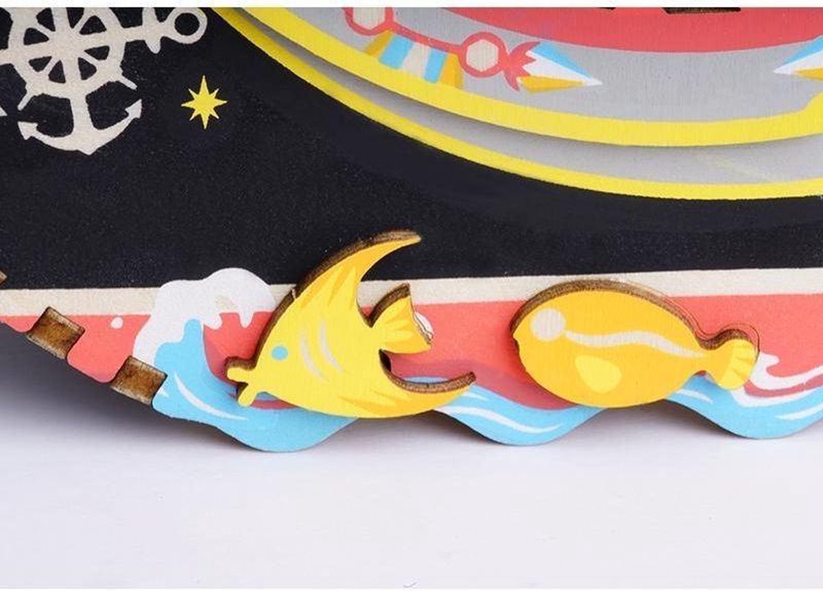 Robotime muziekdoos DIY vissende kat 18,9 cm hout - Bruin