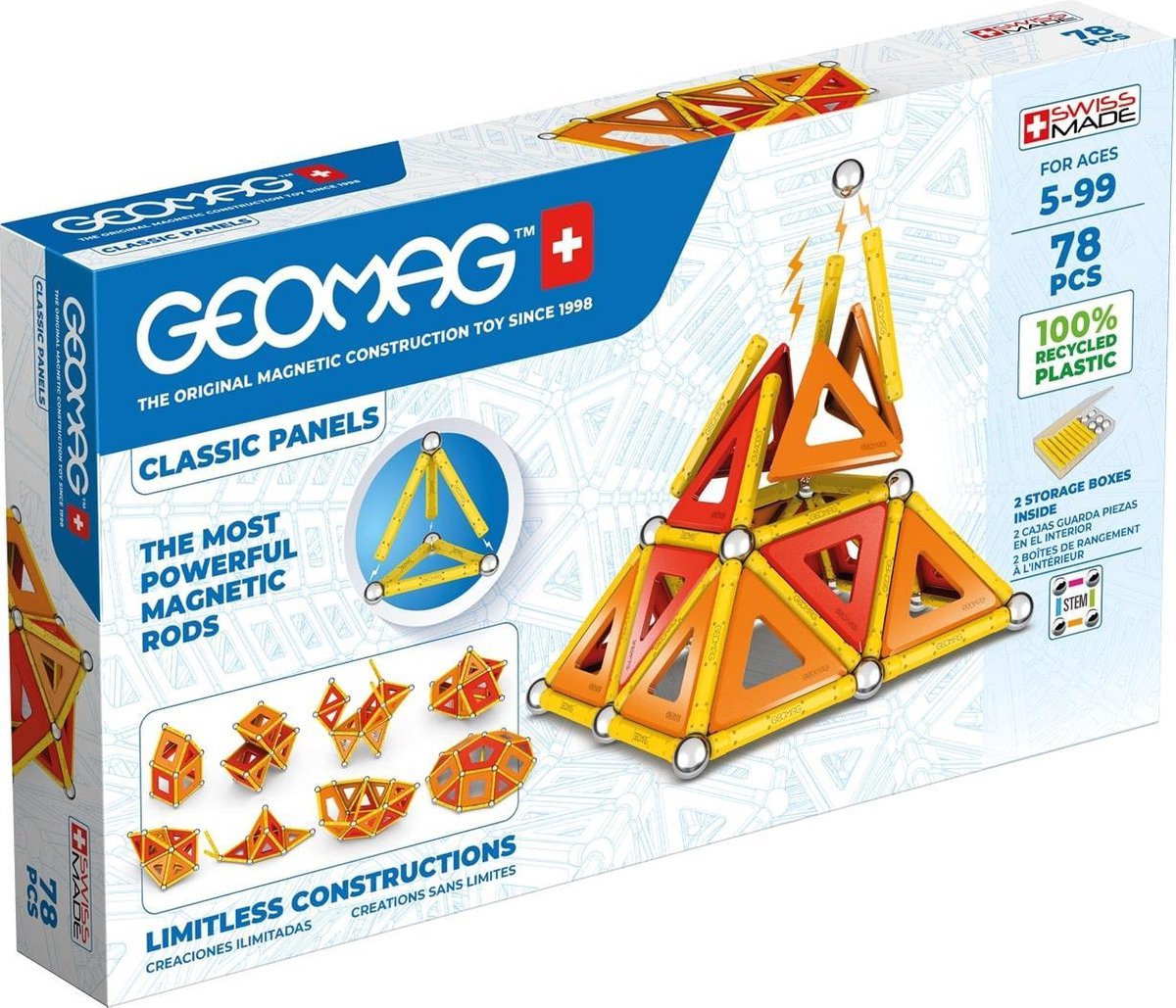 Geomag constructieset Classic Pannels Green Line 78 delig