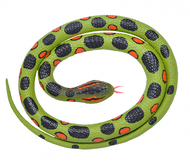 Wild Republic slang Anaconda junior 117 cm rubber/zwart - Groen