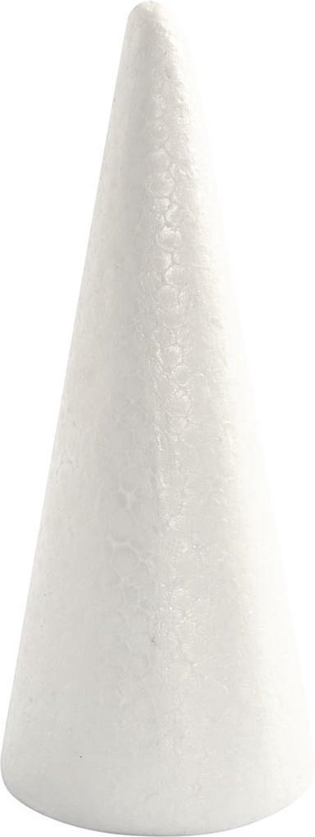 Creotime styropor model Kegel 19,5 cm per stuk - Wit