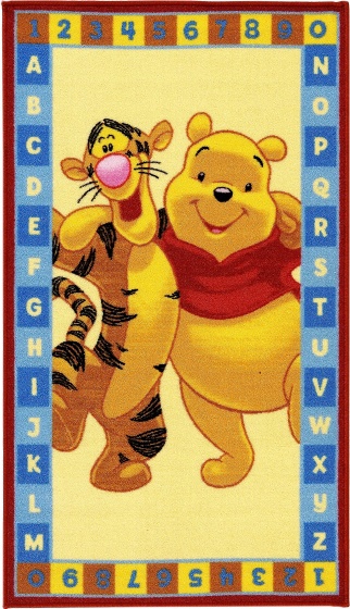 Disney vloerkleed Winnie the Pooh ABC 140 x 80 cm