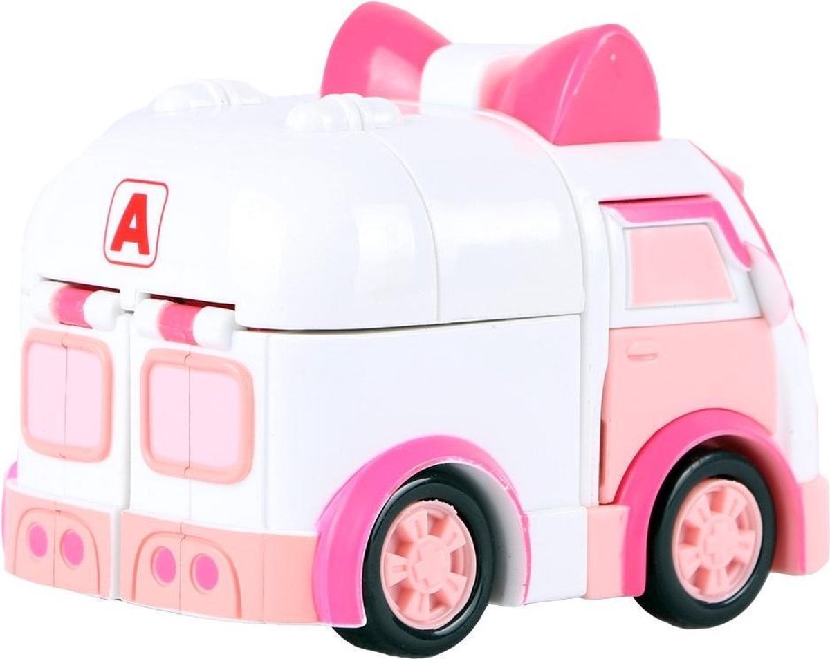 Silverlit Robocar Poli transformerende robot Amber 10 cm - Roze