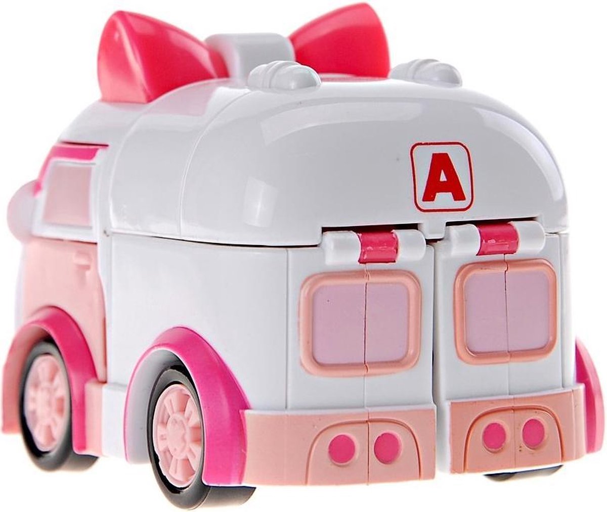 Silverlit Robocar Poli transformerende robot Amber 10 cm - Roze