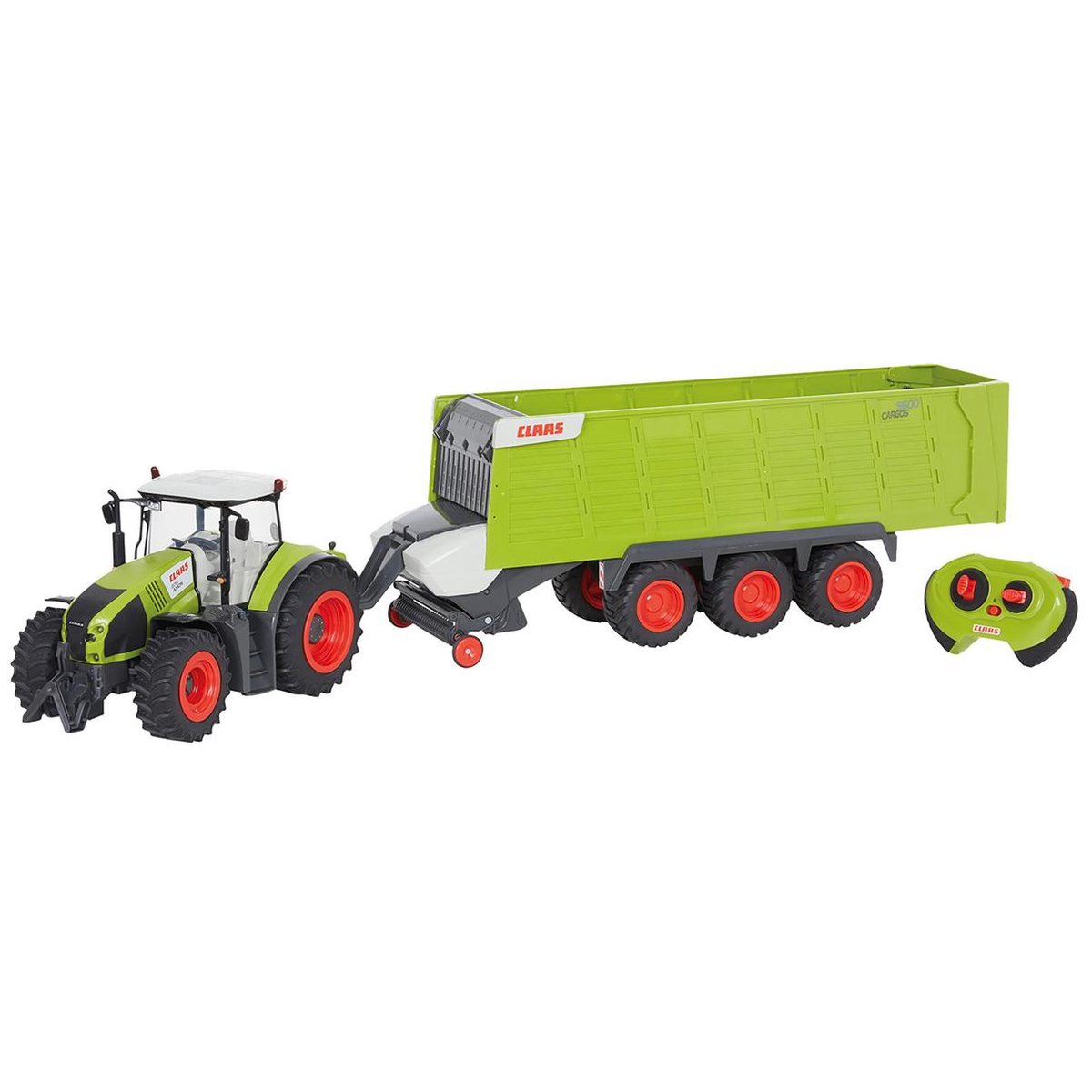 CLAAS Happy People RC Axion 870 + Cargos 9600 1:16 - Groen