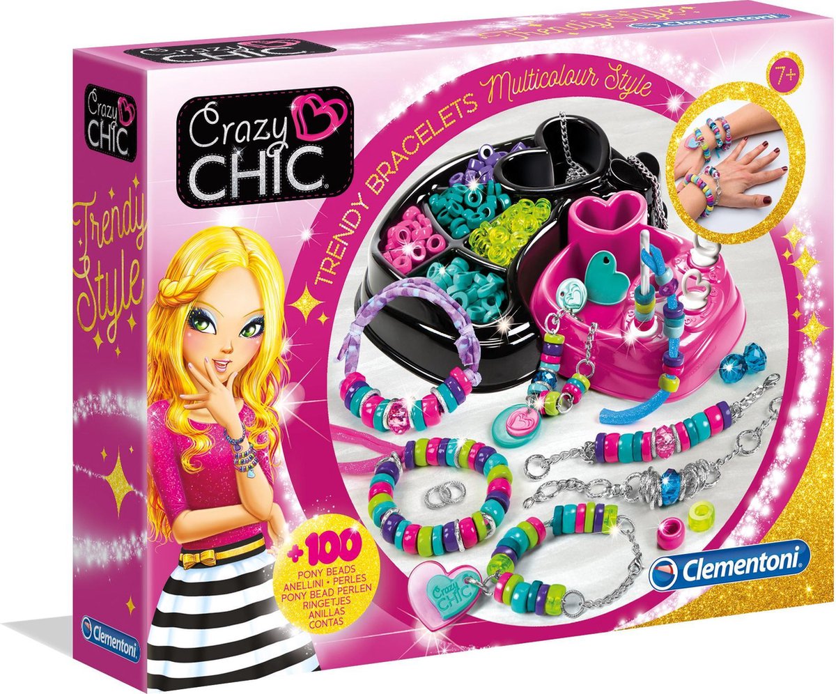 Clementoni Crazy Chic armbanden maken multcolor 100 delig