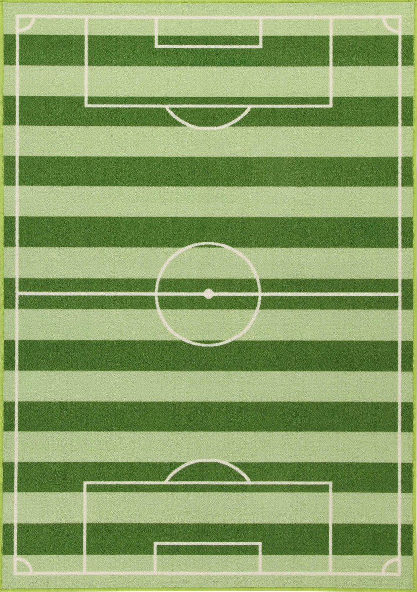 TOM vloerkleed Football 140 x 80 cm - Groen