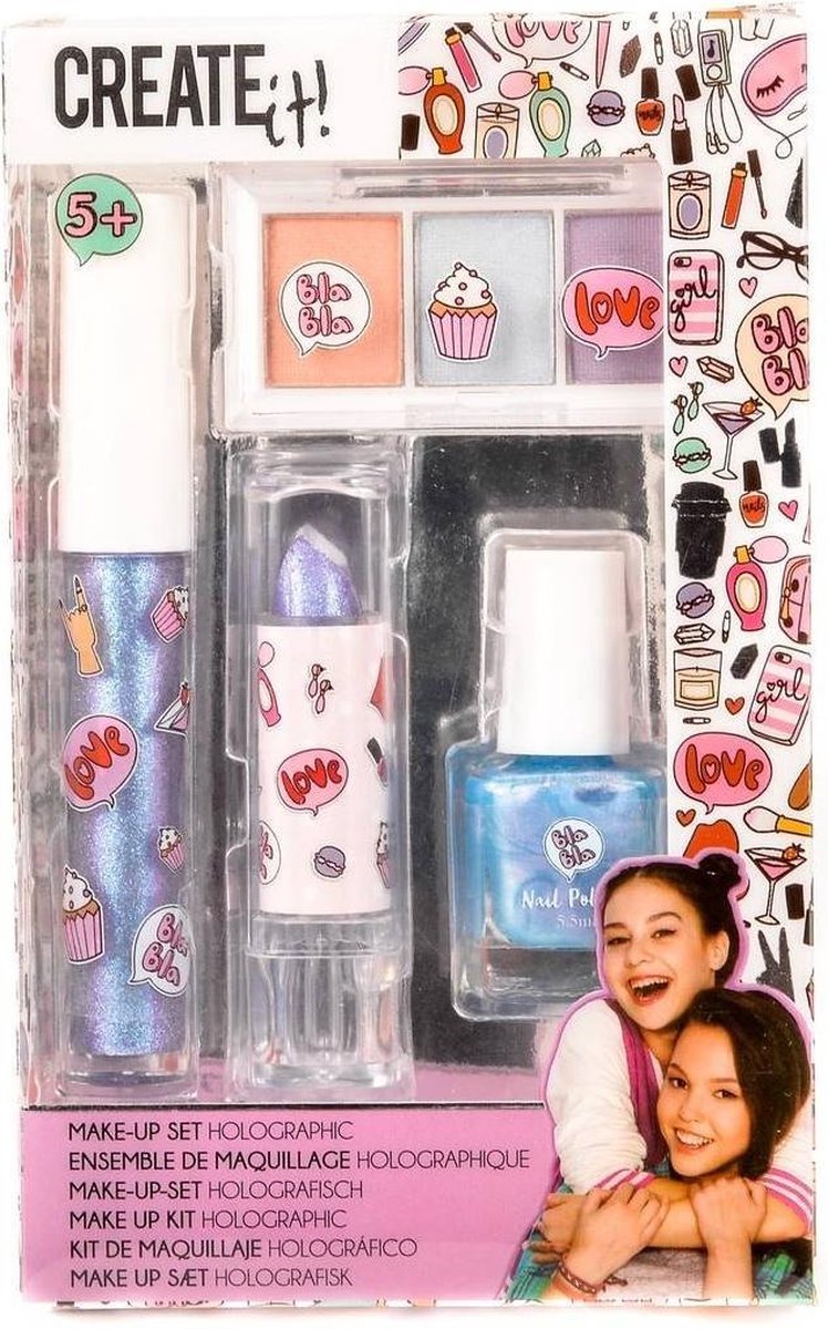 Create it! make up set Holographic meisjes 4 delig