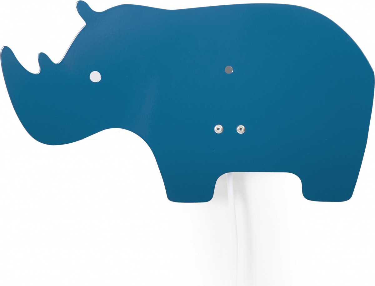 Unknown wandlamp Rhino junior 18,5 x 33 cm - Blauw
