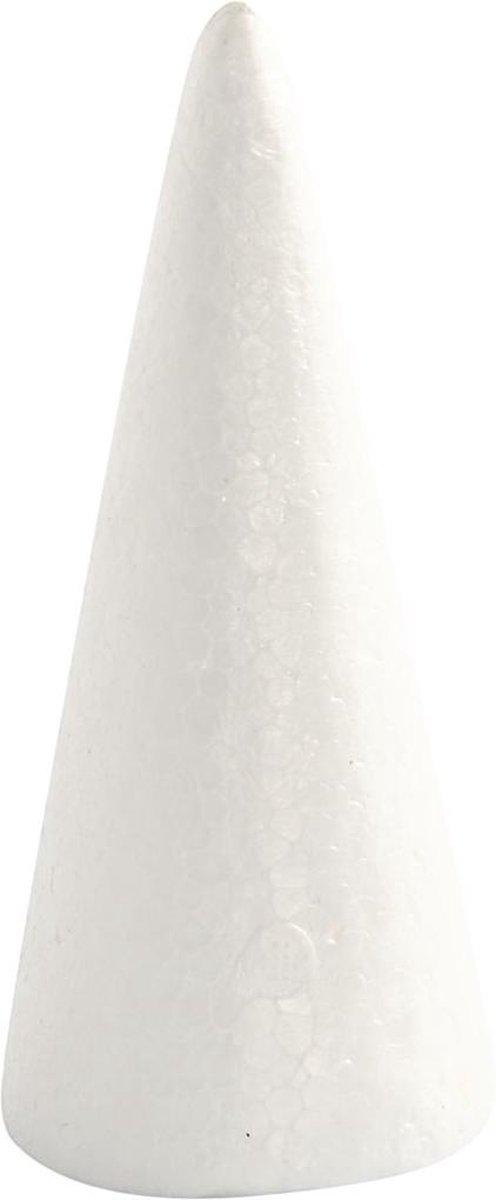 Creotime styropor model Kegels 14,5 cm 5 stuks - Wit