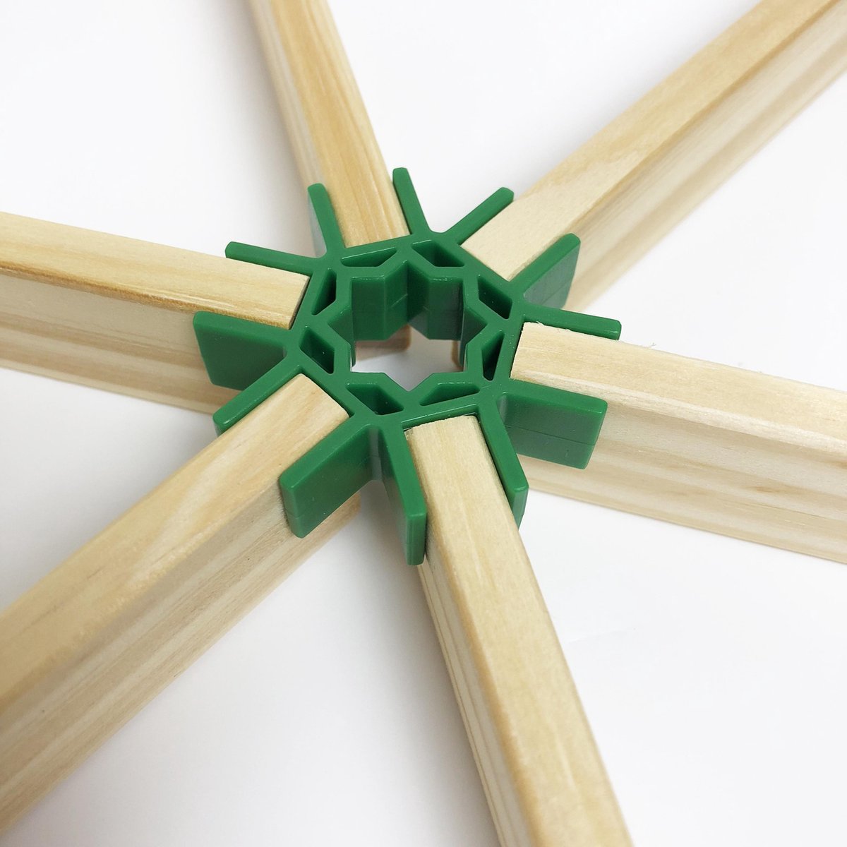Planet Happy Join Clips mini set houten bouwplankjes 56 10 hout groen/blank