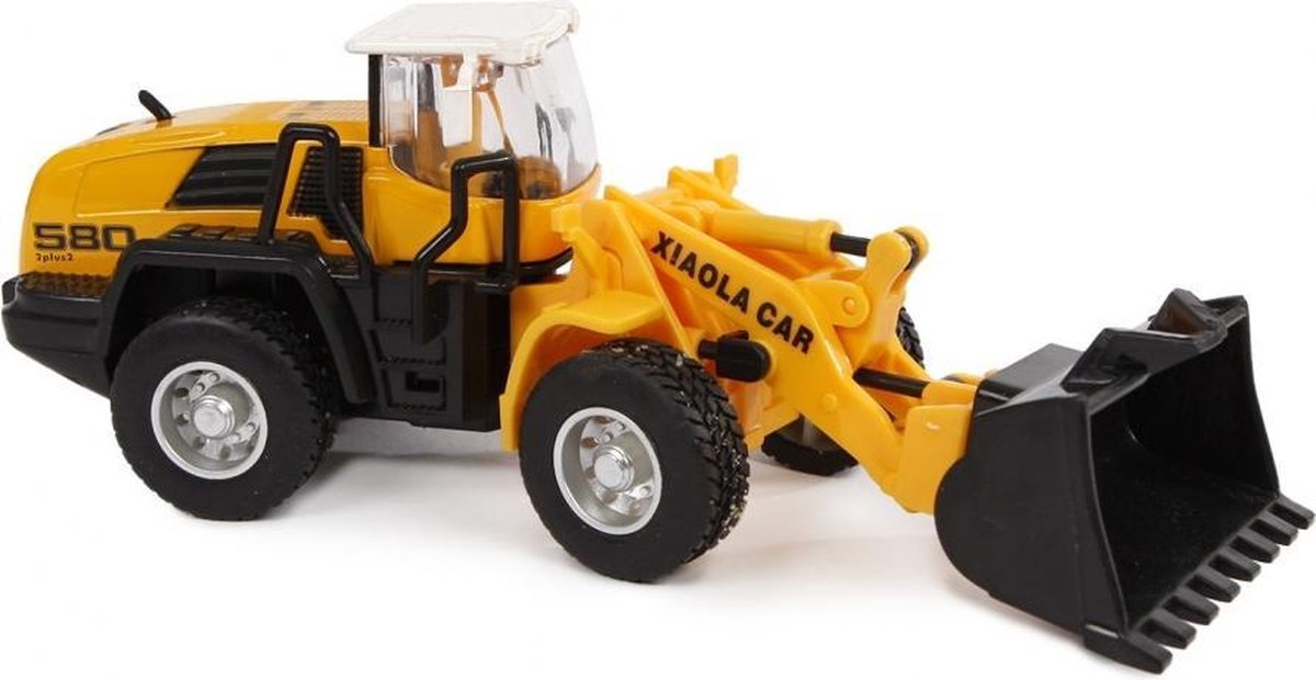 Top1Toys 2 Play shovel pull back 16 cm - Geel