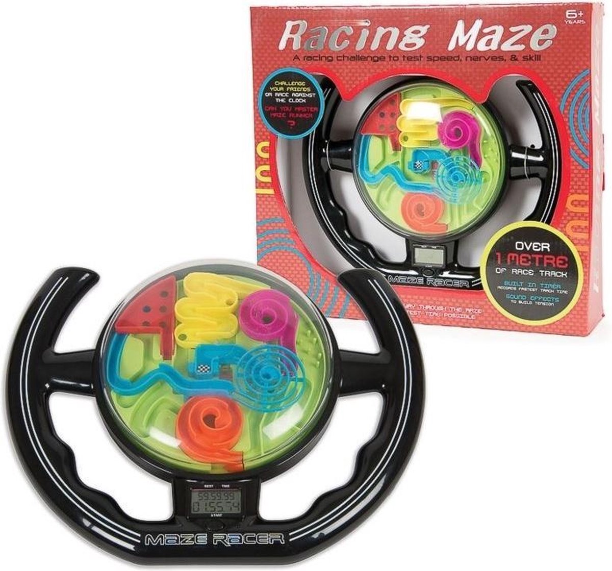 Funtime doolhofspel Racing Maze 26,5 cm ABS zwart