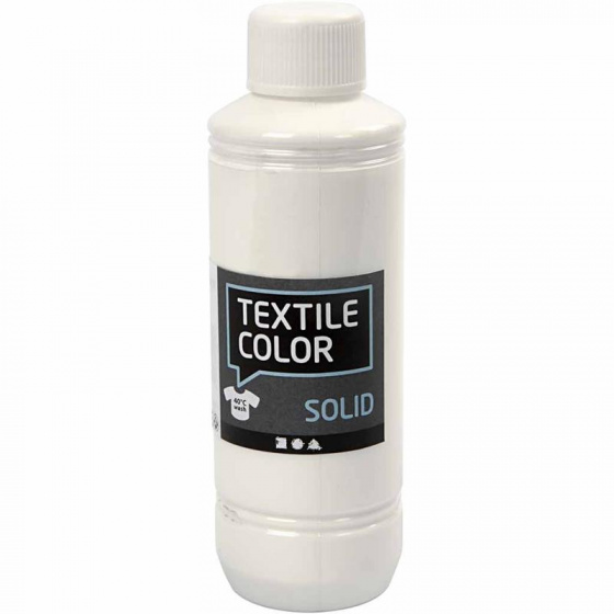 Creotime textielverf Solid 250 ml dekkend - Wit