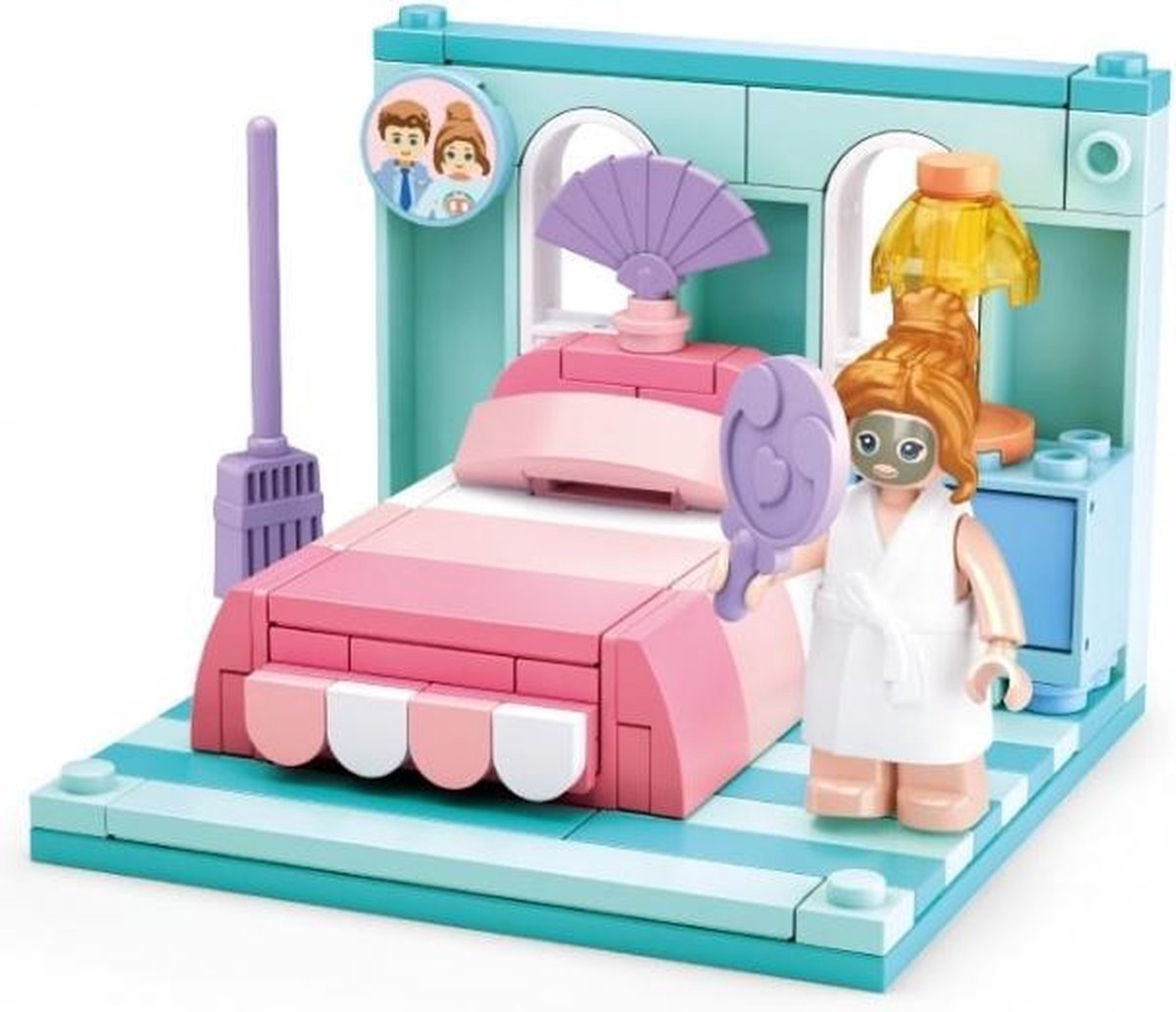 Sluban slaapkamer junior 14,6 cm/roze 109 delig - Blauw