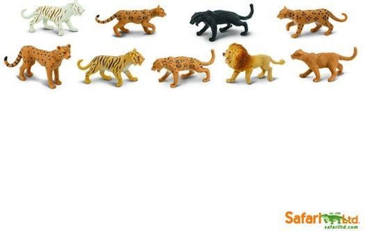 Safari speelfigurenset Big Cats junior 9 delig