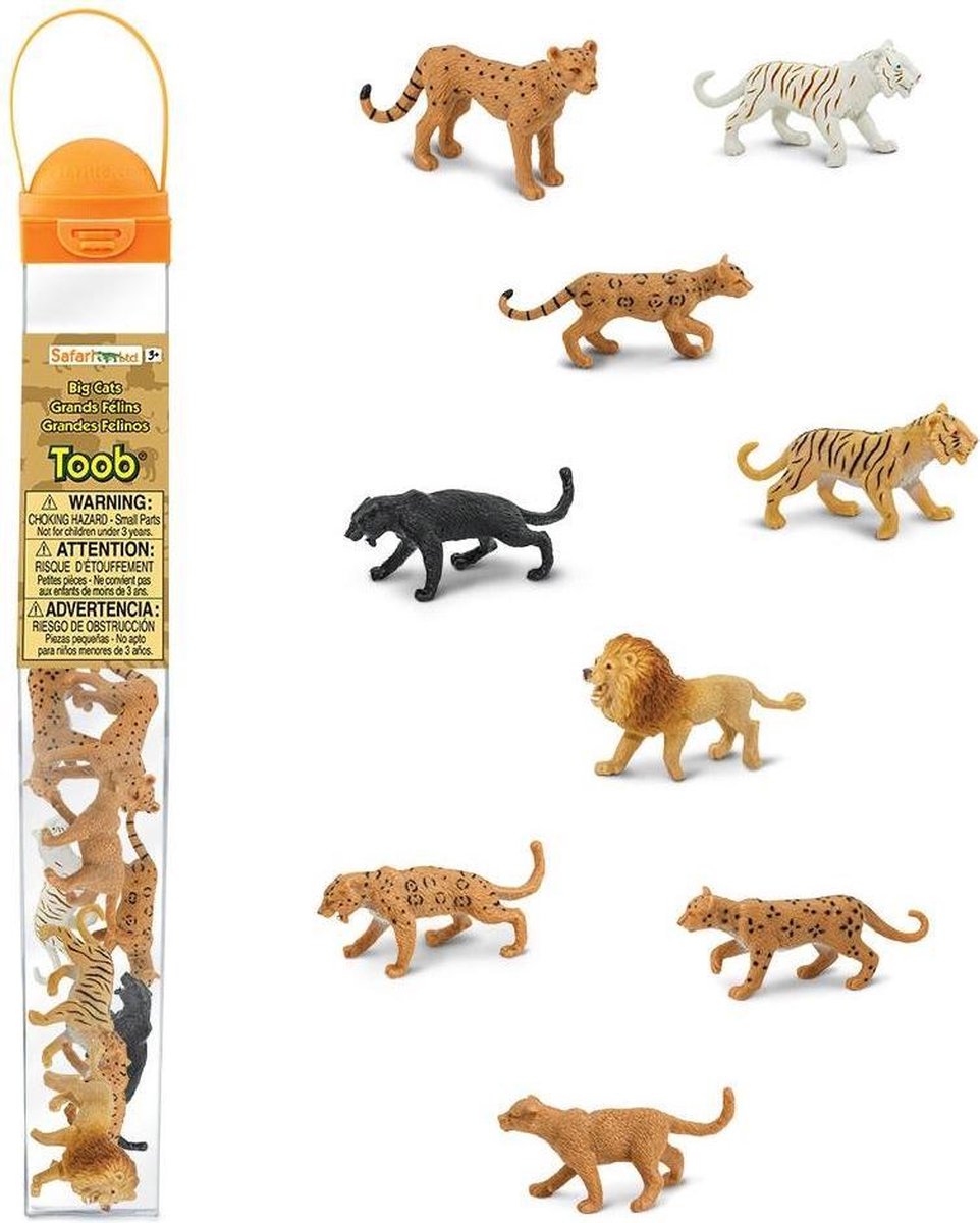 Safari speelfigurenset Big Cats junior 9 delig