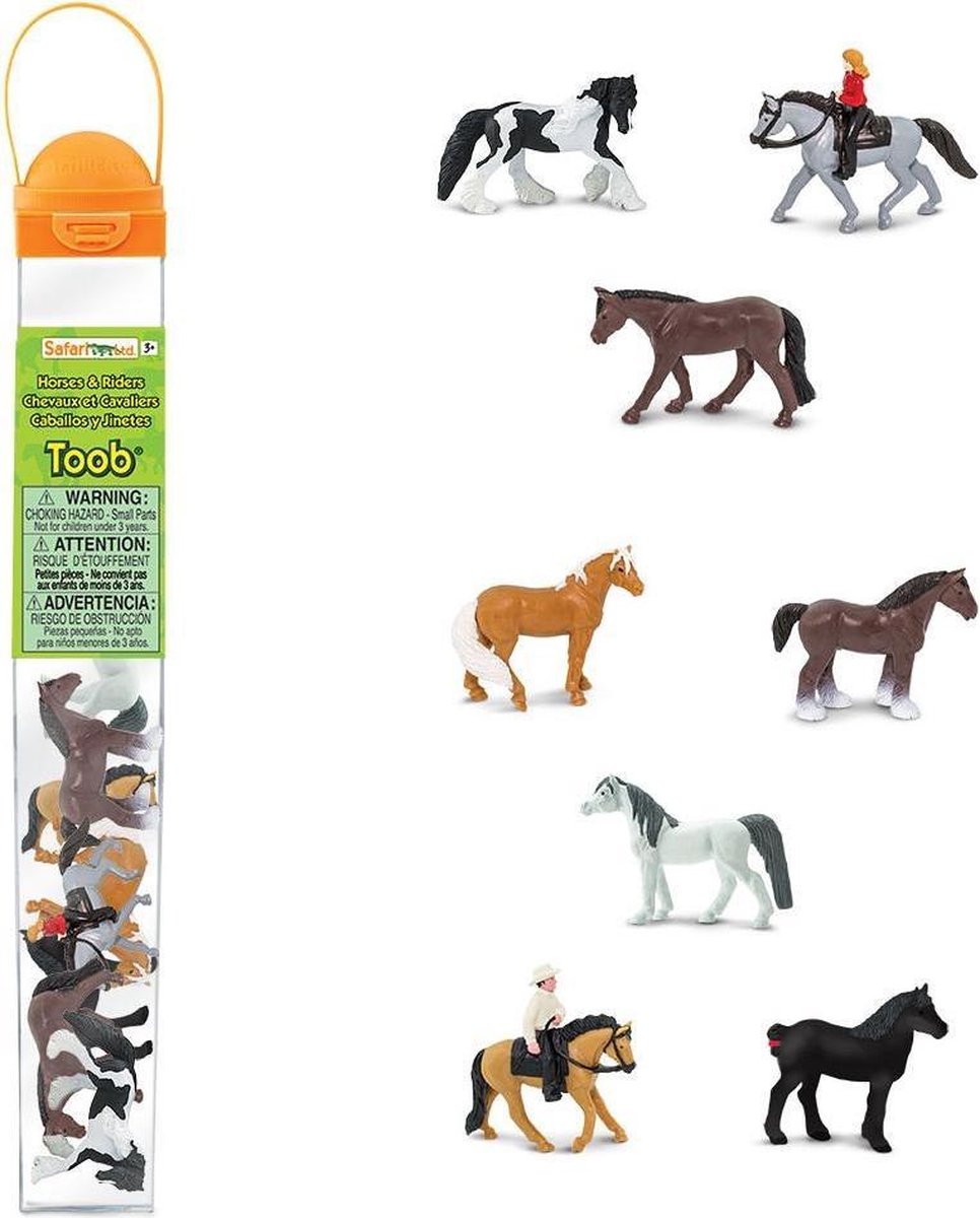 Safari speelset Horses & riders Toob junior 10 delig