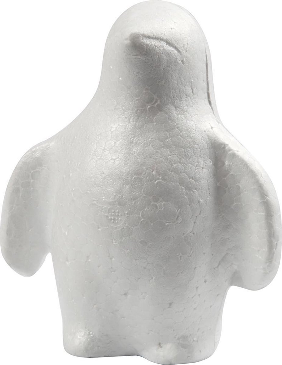 Creotime styropor model Pinguïn 15,5 cm per stuk - Wit