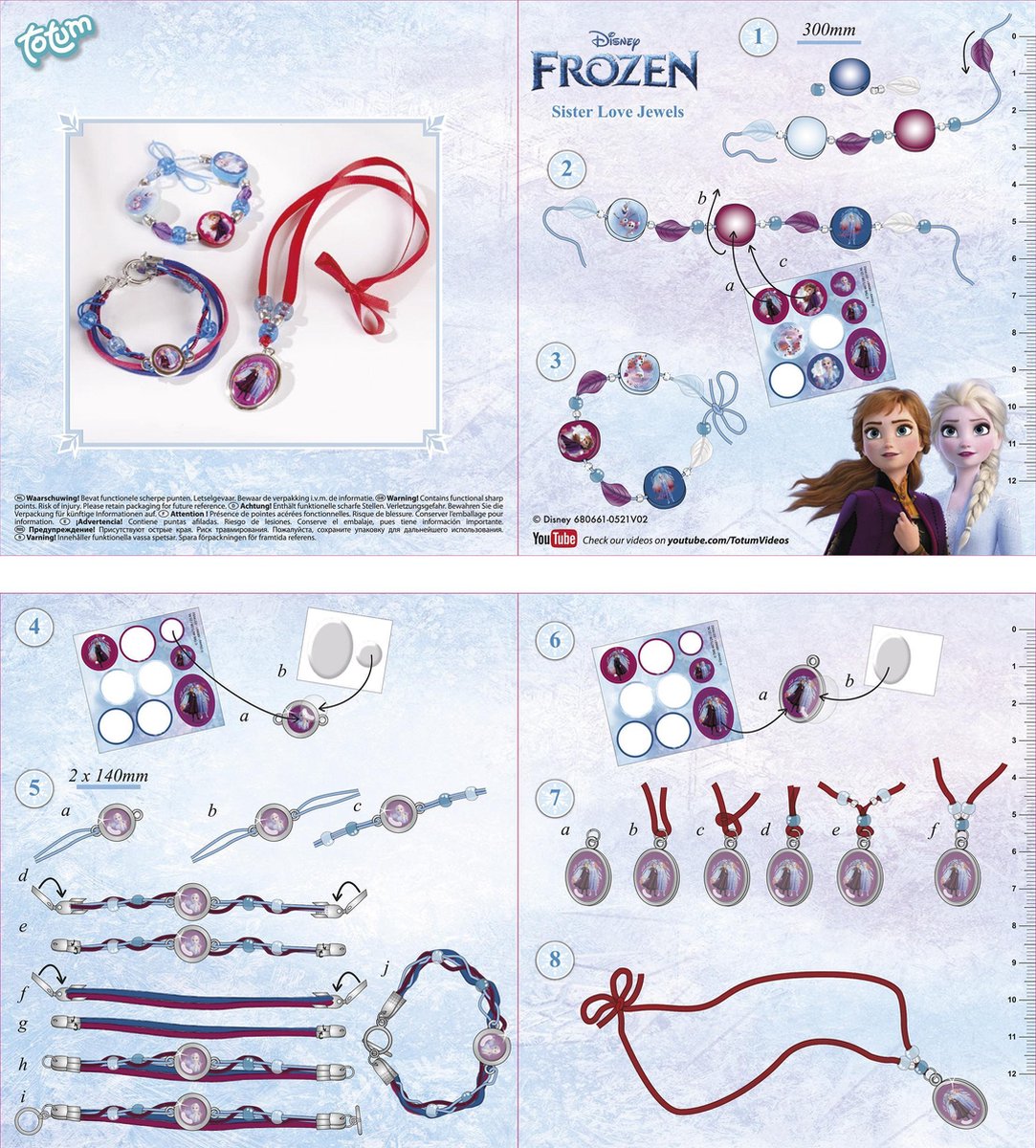 Totum juwelen maken Frozen 2 Sister Love 10 delig