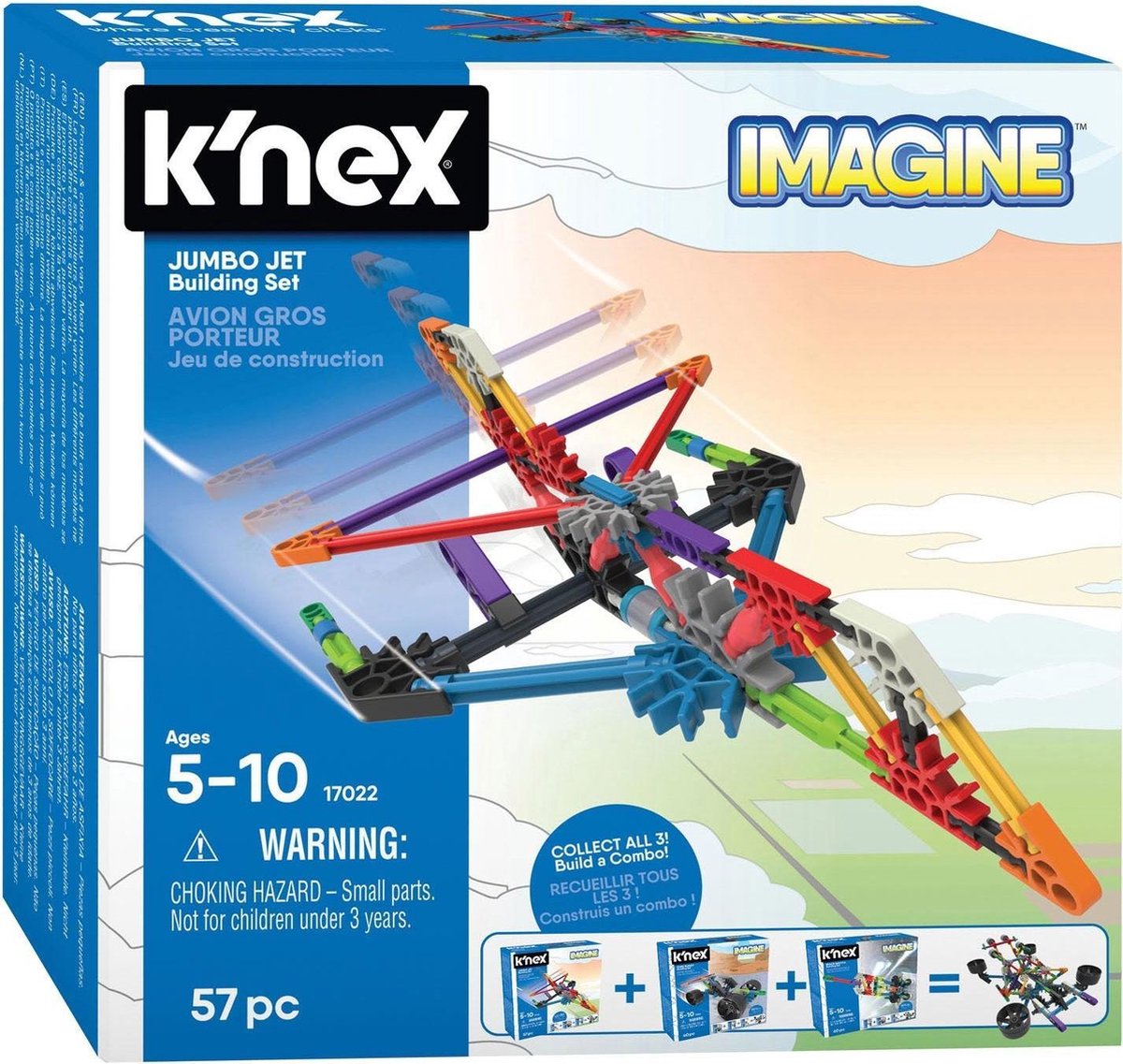K'NEX K&apos;NEX bouwset Jumbo Jet junior 15,2 x 5,9 cm 57 stukjes