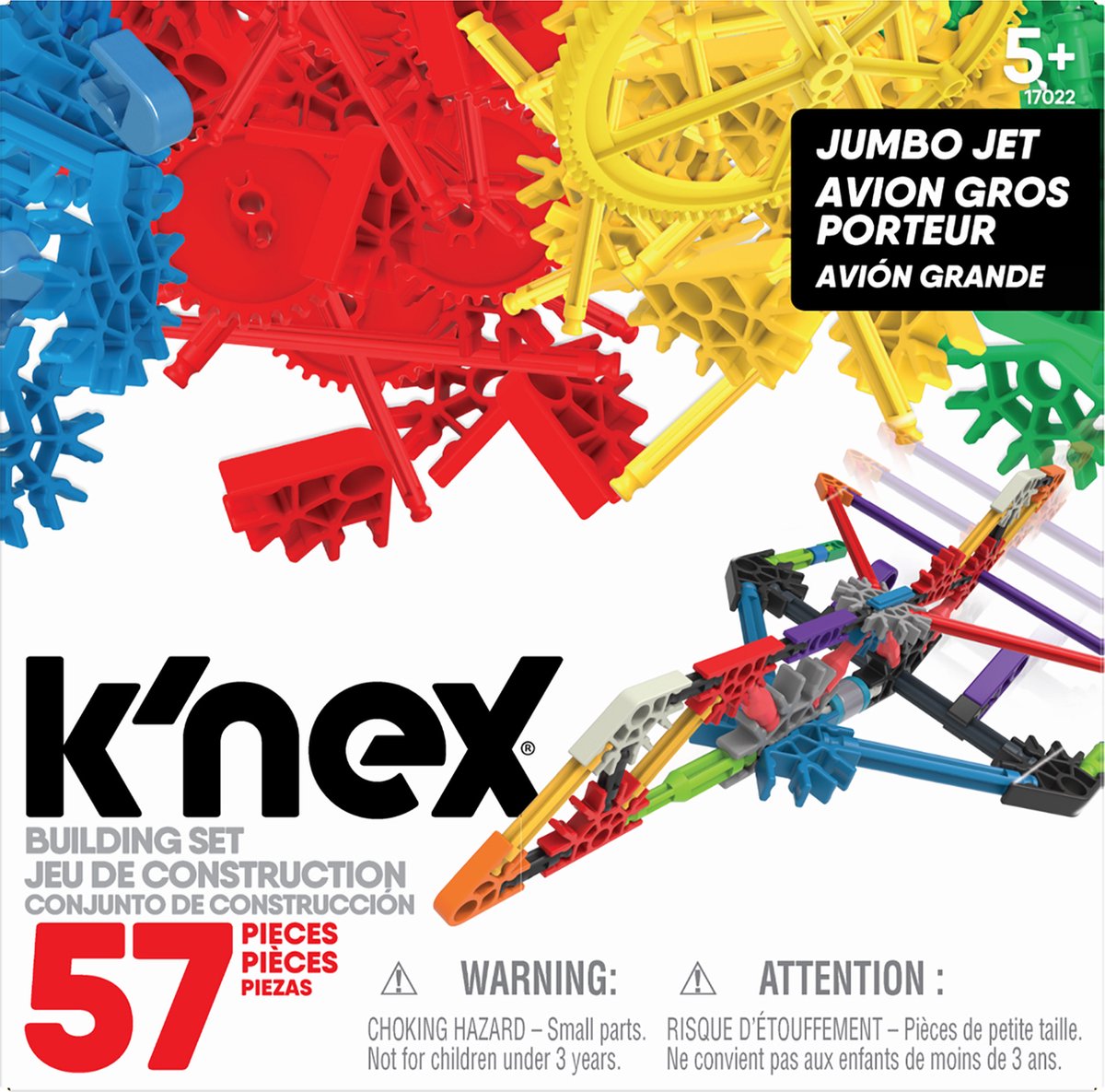 K'NEX K&apos;NEX bouwset Jumbo Jet junior 15,2 x 5,9 cm 57 stukjes