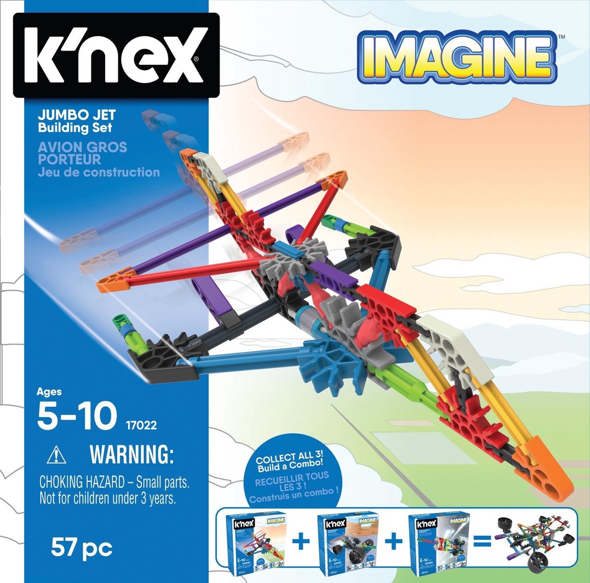 K'NEX K&apos;NEX bouwset Jumbo Jet junior 15,2 x 5,9 cm 57 stukjes