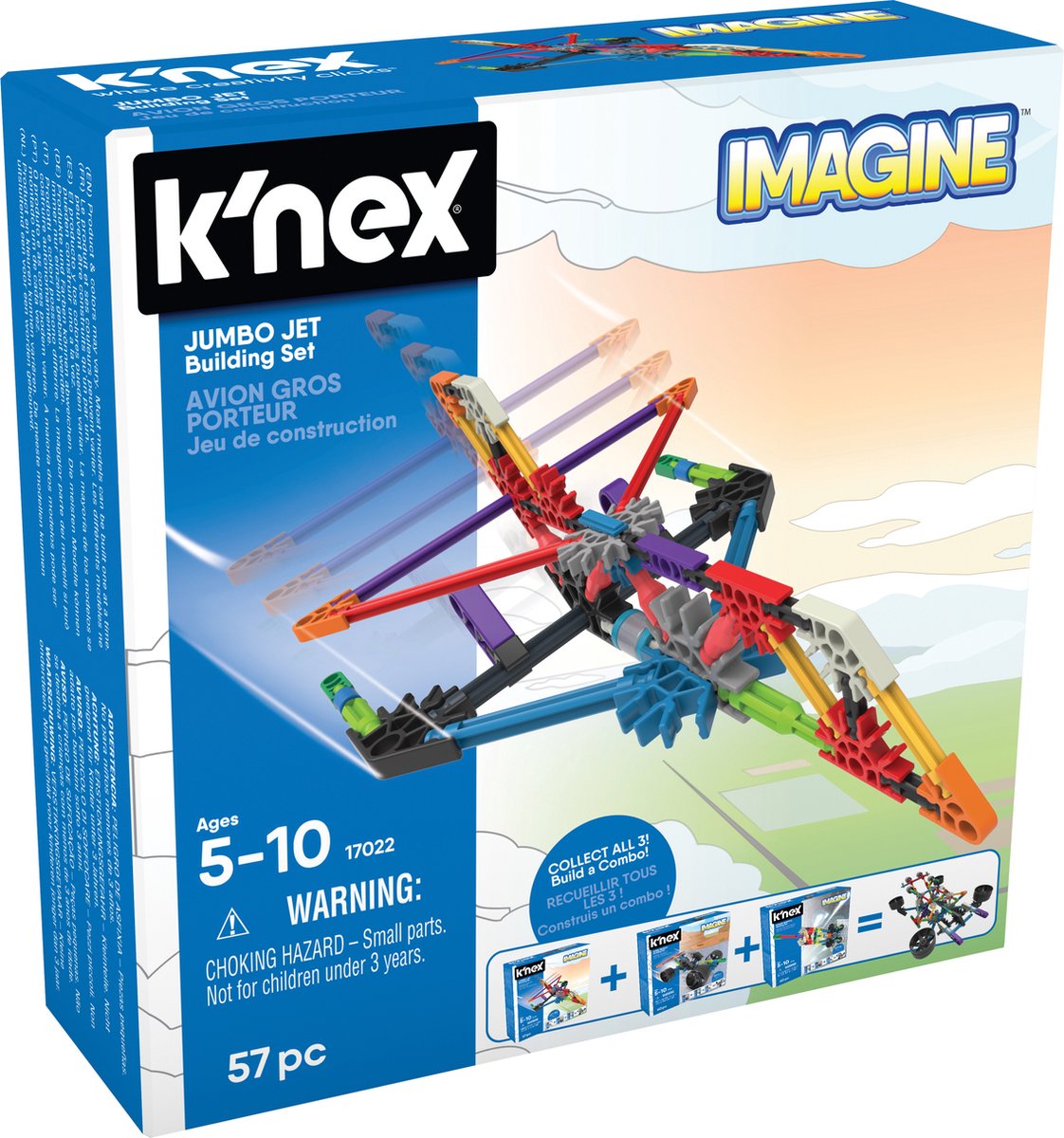 K'NEX K&apos;NEX bouwset Jumbo Jet junior 15,2 x 5,9 cm 57 stukjes