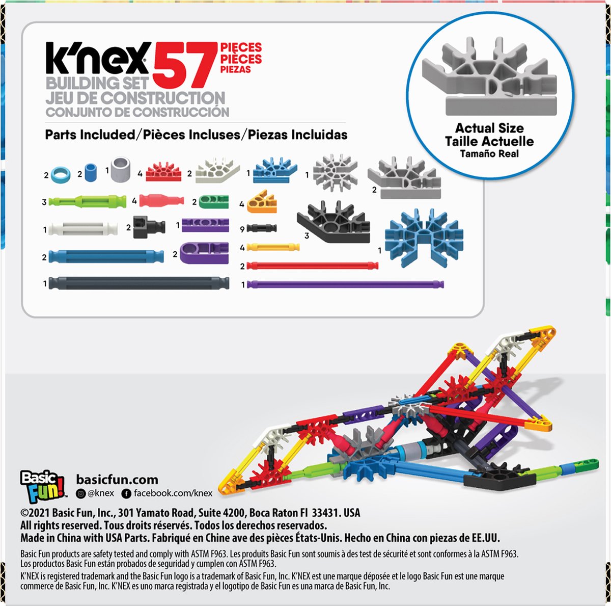 K'NEX K&apos;NEX bouwset Jumbo Jet junior 15,2 x 5,9 cm 57 stukjes