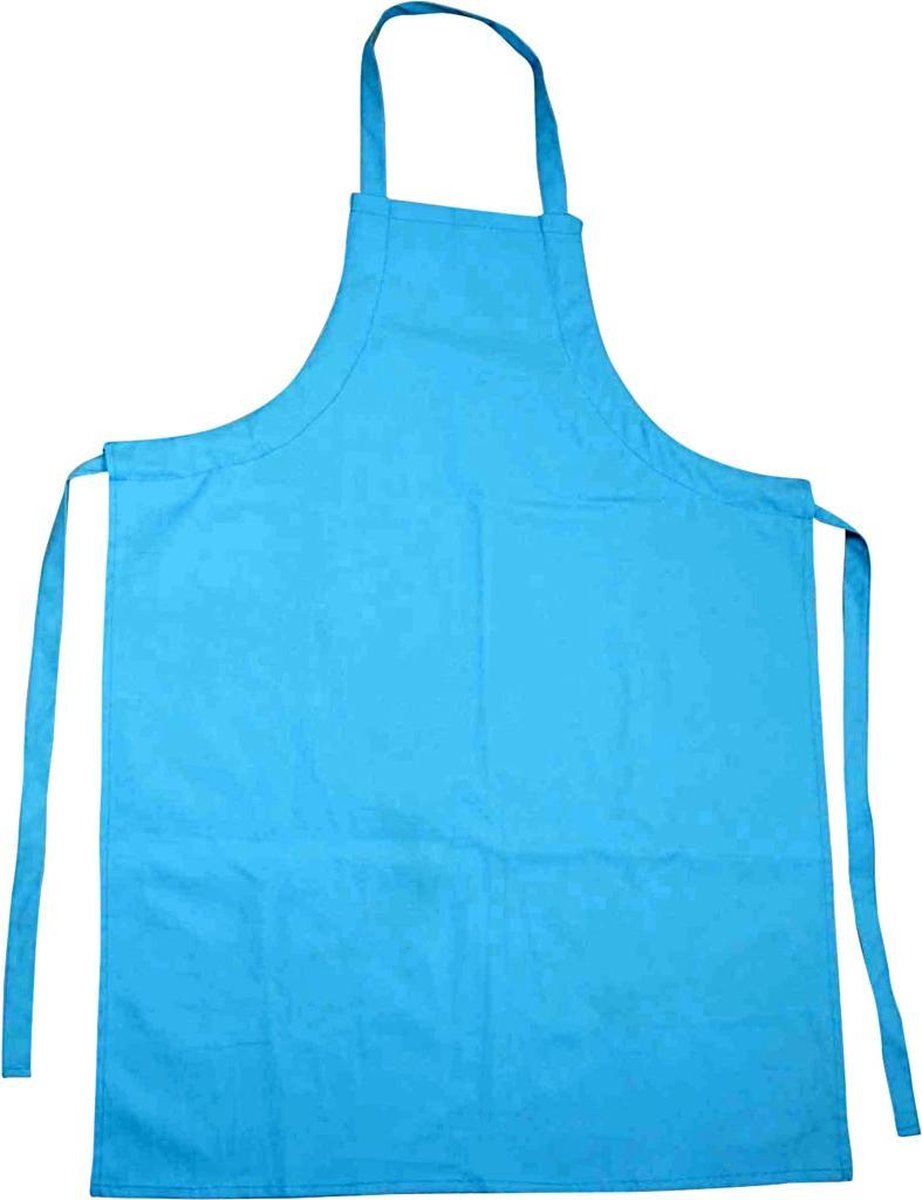 Creotime kunstenaarsschort junior 55 x 70 cm nylon - Blauw