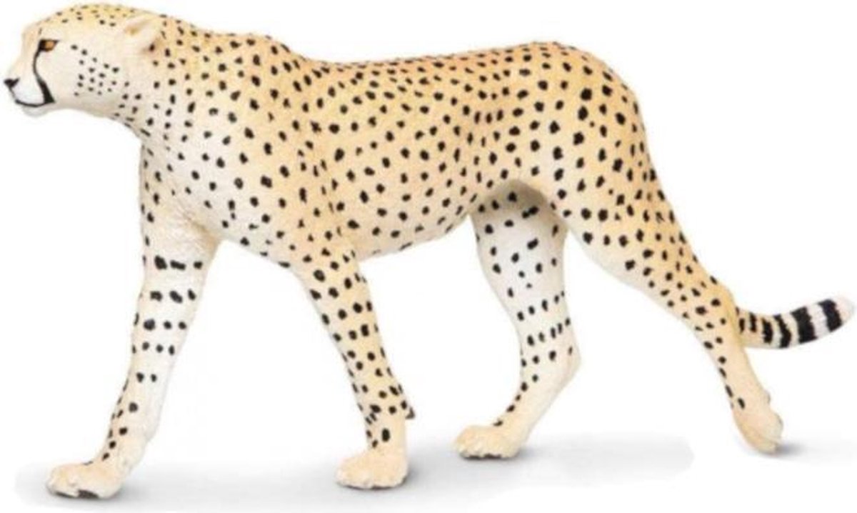 Safari wilde dieren Jachtluipaard junior 20 cm lichtbruin/zwart