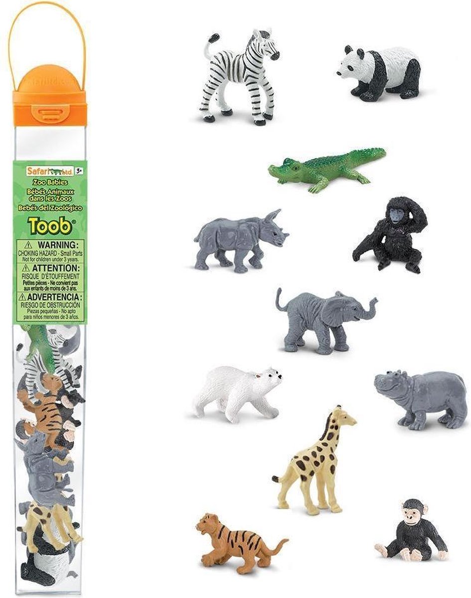 Safari speelset Zoo babies Toob junior 11 delig
