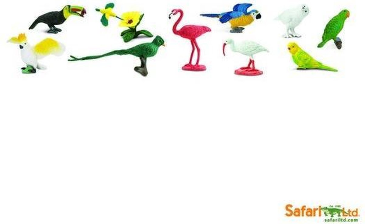 Safari speelset Exotic birds Toob junior 11 delig
