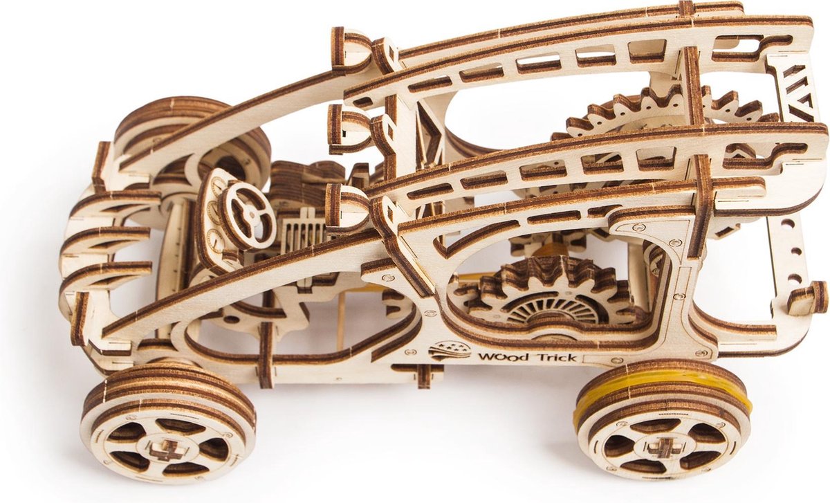 Wood Trick houten modelbouw 3D Buggy 22 cm naturel 144 delig