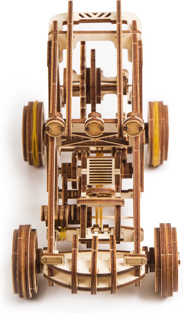 Wood Trick houten modelbouw 3D Buggy 22 cm naturel 144 delig
