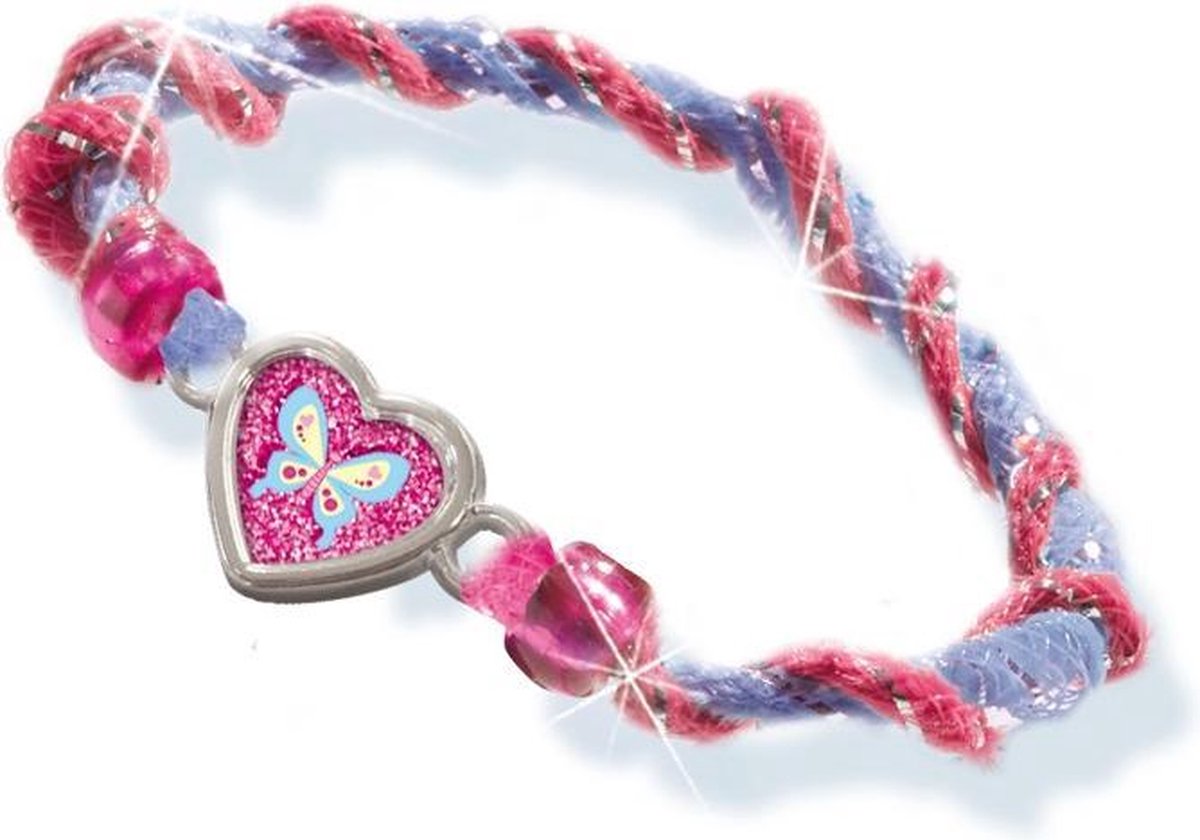 knutselset glitter armbanden ontwerpen - Roze