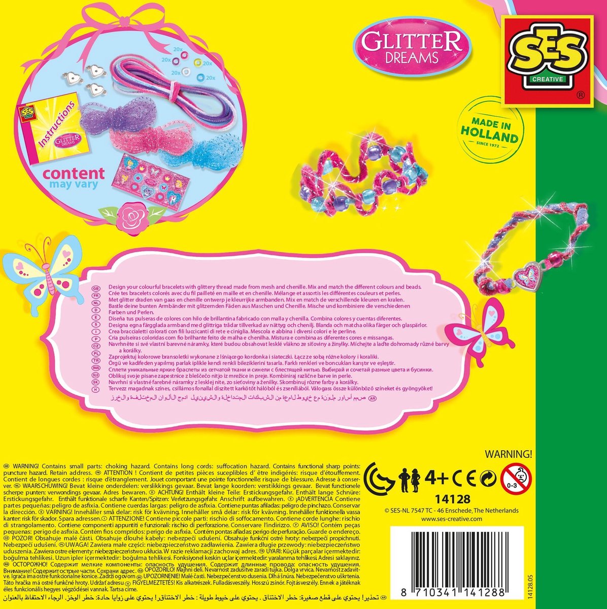 knutselset glitter armbanden ontwerpen - Roze