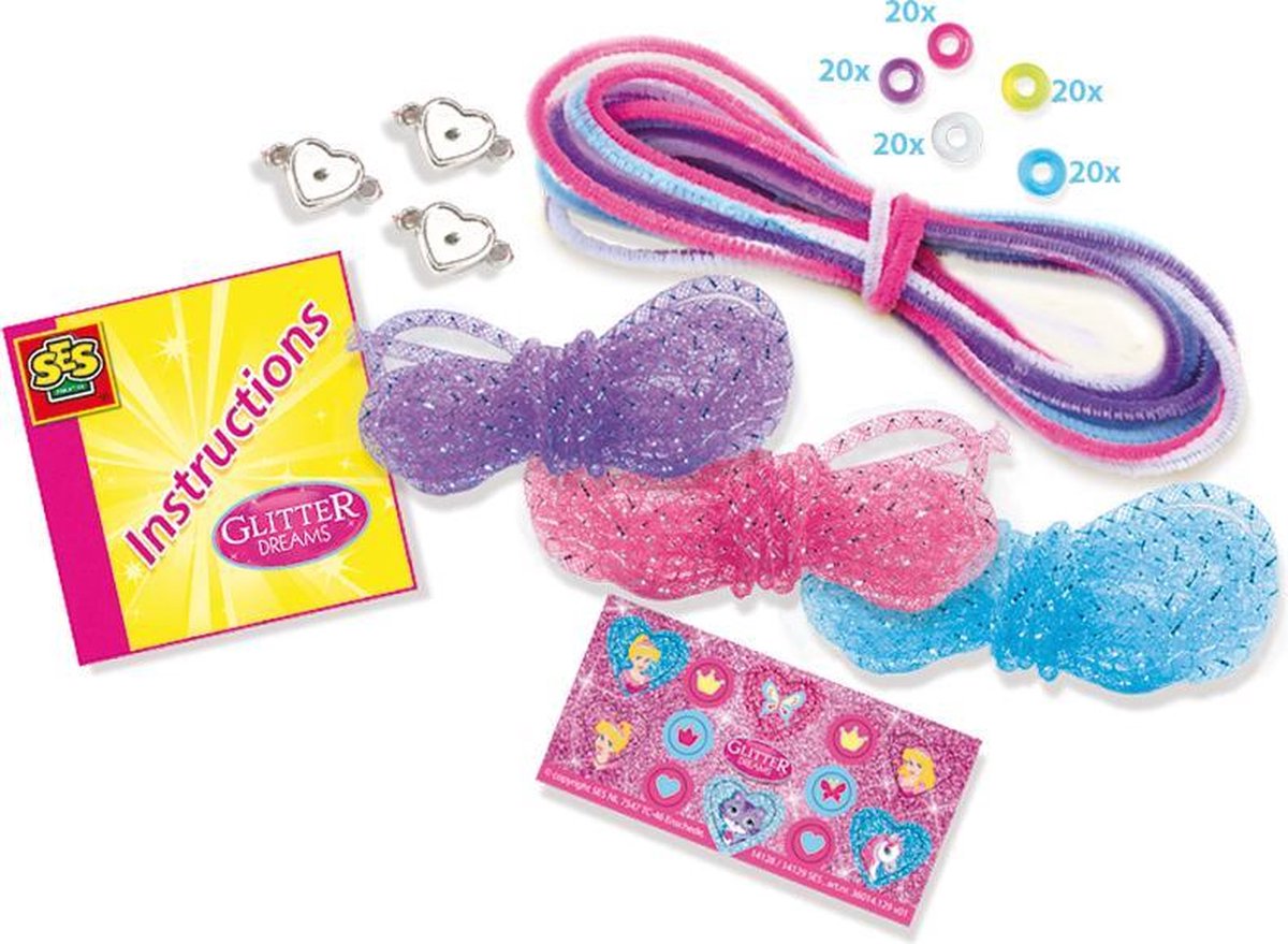 knutselset glitter armbanden ontwerpen - Roze