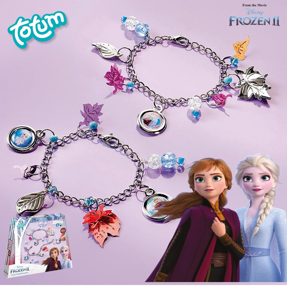 Totum sieradenbox Frozen 2 Forest charm 6 delig - Blauw