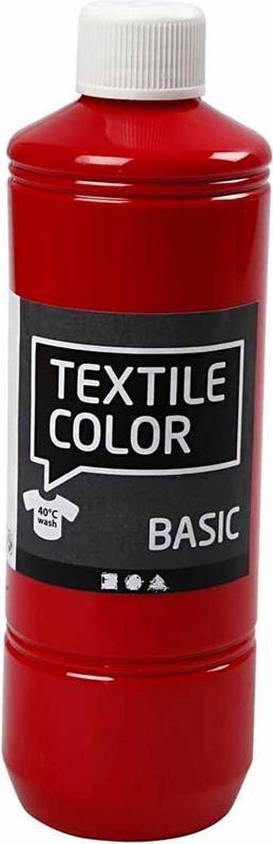 Creotime textielverf Basic 500ml - Rood