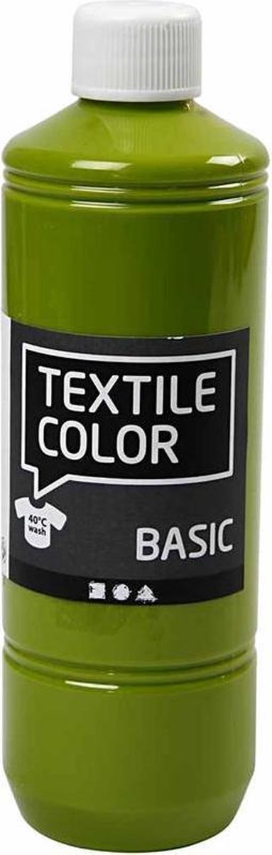 Creotime textielverf Basic 500 ml kiwi - Groen